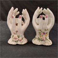Lefton ceramic hand decor-some chips see pics