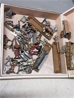 VINTAGE CAST FIRGURES LOT   (PARTS AND OTHER )