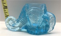 VINTAGE DAGENHART GLASS ELEPHANT 3" H X 4.5" W