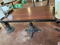 50 x 30 Cast Iron Base Dining Table