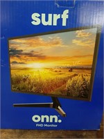 ONN surf fhd monitor, 1080p resolution, HDMI and