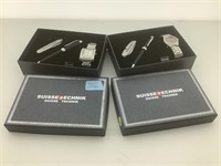 2 NIB Suisse Technik Watch/Pen/Knife Sets