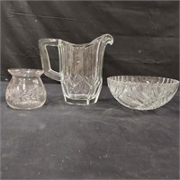 Vtg pitcher and more glassware