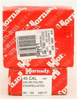 200 Count Of Hornady .45 Caliber FMJ Bullet Tips