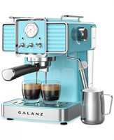 Galanz Retro 2-Cup Espresso Machine With Milk Frot