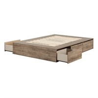 South Shore, Storage Bed, Weathered Oak, Queen