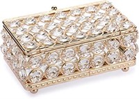 NEW Golden Crystal Jewelry Box