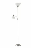 Mainstays Floor Lamp With Reading Light Silver 72I