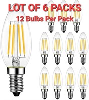 Lot of 6 Pack, LVWIT LED Chandelier Light Bulbs, D