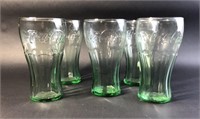 Green Glass Coca-Cola Glasses