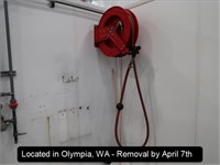 WATER HOSE REEL MOUNTED ON WALL