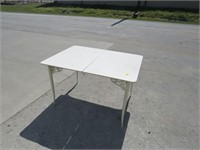Approx. 1950s Dinette Table w/ cast iron legs,read
