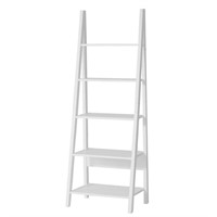 SoBuy FRG61-W Wood 5 Tiers Ladder Shelf Bookcase,S