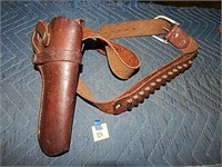 Leather Holster w/ Ammo Belt