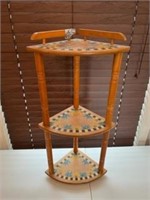 Floral Pattern Corner Stand