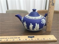 Wedgwood dark blue Jasperware Teapot