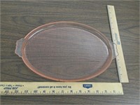 Jeannette Homespun Ribbed Pink Depression Tray