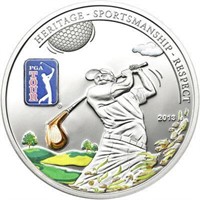 RCM PGA Tour Fine Pure Silver $10 Coin in Gold Bal