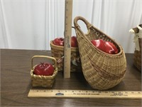Wicker Baskets w/ Apples