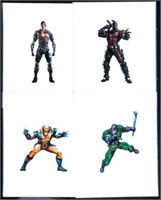 Group of 4 8 x 10 Giclees of Marvel & DC Super Her