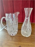 Crystal Pitcher & Vase