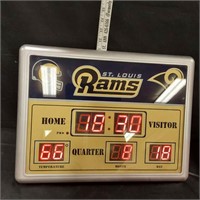 St Louis Rams light up scoreboard