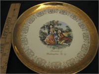 Vtg Capitol Souvenir Co, Washington, 22 Kt Plate