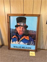 Framed Willie Nelson Poster