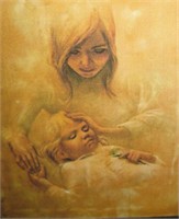 Mother & Child by Robert Owen- Oil on Canvas