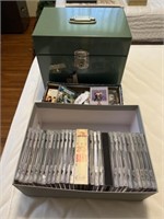 Cd's, Cassettes, & Metal File Box