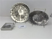 3 Pieces of Wendell August Pewter- 2 Circleville