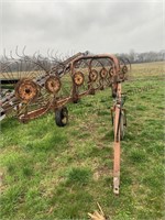 Large Hay Rake. Frame is approximately 24Ft 7 in.