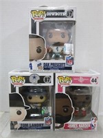 3 POP SPORTS COLLECTIBLE FIGURINES