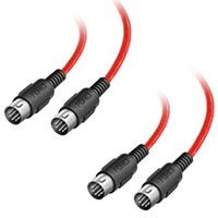 2Pk Fore 5-Pin DIN to 5-Pin DIN MIDI Cable for DJ