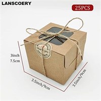 Lanscoery Cupcake Boxes, 25pcs, with Windows,