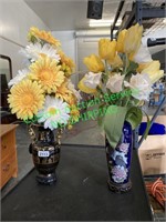 2 Home Decor Flower Vases