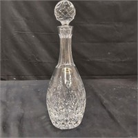 Gallia crystal faceted etched floral decanter