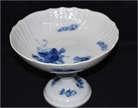 Royal Copenhagen Blue Flower Footed Compote Bowl