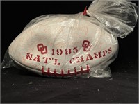 1985 OU Team signed football National Champions -
