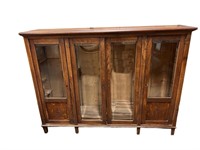 1920's Antique Dutch Wooden Cabinet w/Glass
