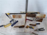 Qty (12) Assorted Tools - Trowels,Wire Brush, Etc.
