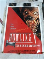 Vtg 1990 Howling V Movie Poster (38" T x 28" W)