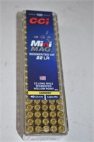CCi Mini Mag 22 Long Rifle Hollow Point 100 Rounds