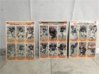 Qty (34) Assorted 1993 McDonalds NFL Card Sheets