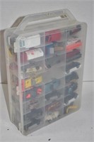 Assorted Toy Cars in Carry Case
