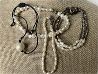Sterling Silver & Freshwater Pearl Bracelets