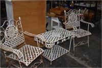 Vintage Heavy Steel Patio Set. 2-Chairs & Table