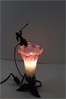 Tiffany Style, Fluted Tulip & Angel Glass & Metal