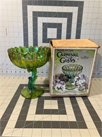 Indiana Glass Tall Footed Compote w Box