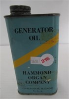 Full generator oil can.